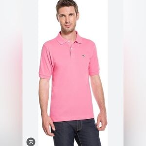 Lacoste Men's Pink Polo Shirt